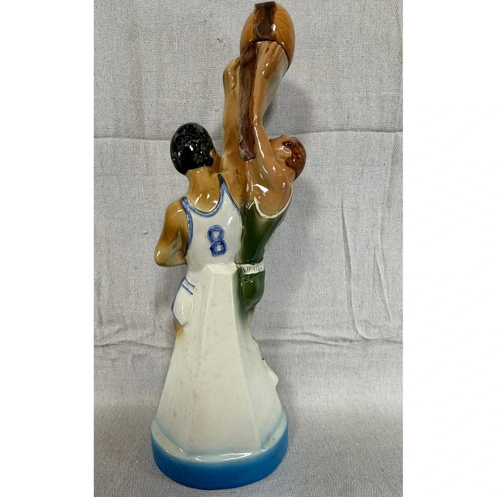 Vintage 1974 Ezra Brooks Basketball Decanter Heritage China Empty 16in TH-2